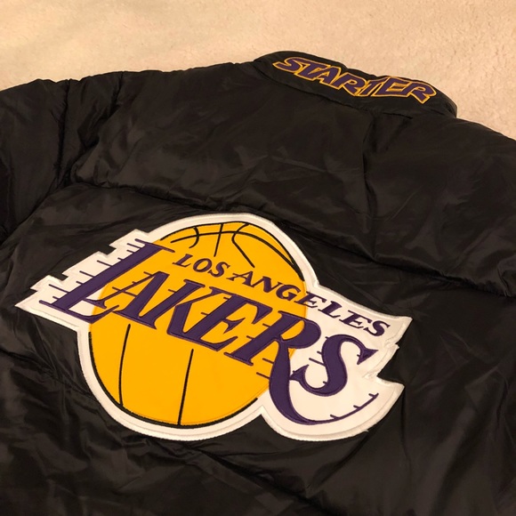 STARTER LOS ANGELES LAKERS Mens Puffer Jacket - Picture 7 of 8
